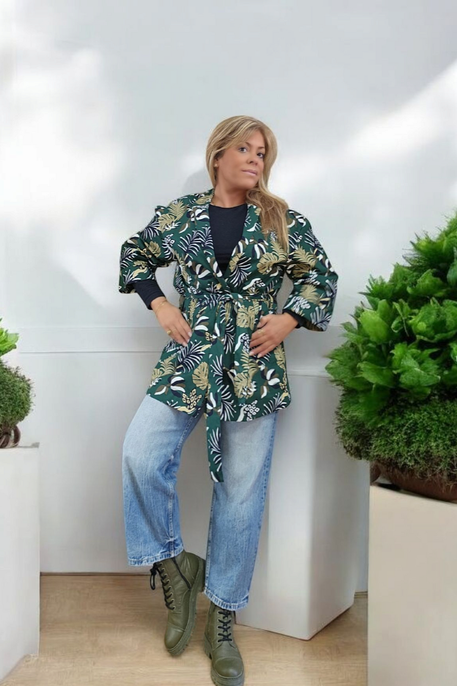 BLAZER KIMONO VERDE